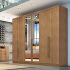 Guarda Roupa Casal 6 Portas 6 Gavetas Com Espelho Lottus Novo