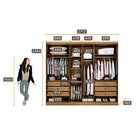 Guarda Roupa Casal 6 Portas 6 Gavetas Com Espelho Lottus Novo