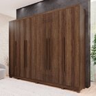 Guarda-roupa Casal 6 Portas 6 Gavetas Com Pés Angra Imbuia