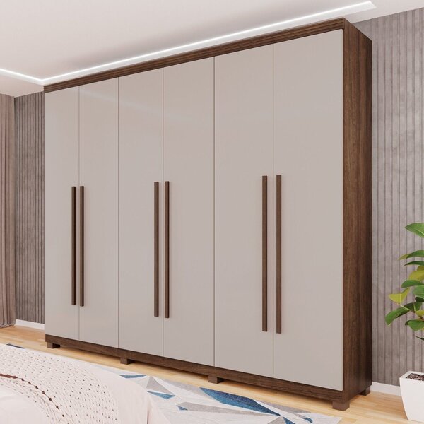 Guarda-roupa Casal 6 Portas 6 Gavetas Com Pés Florianópolis I