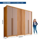Guarda-roupa Casal 6 Portas 6 Gavetas Com Ripado Suburban Esp
