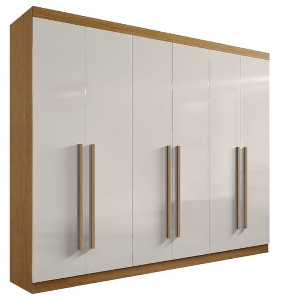 Guarda Roupa Casal 6 Portas 6 Gavetas - Da Vinci Plus-cinamom