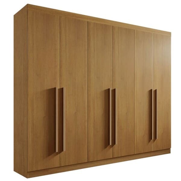Guarda Roupa Casal 6 Portas 6 Gavetas - Da Vinci Plus-cinamom
