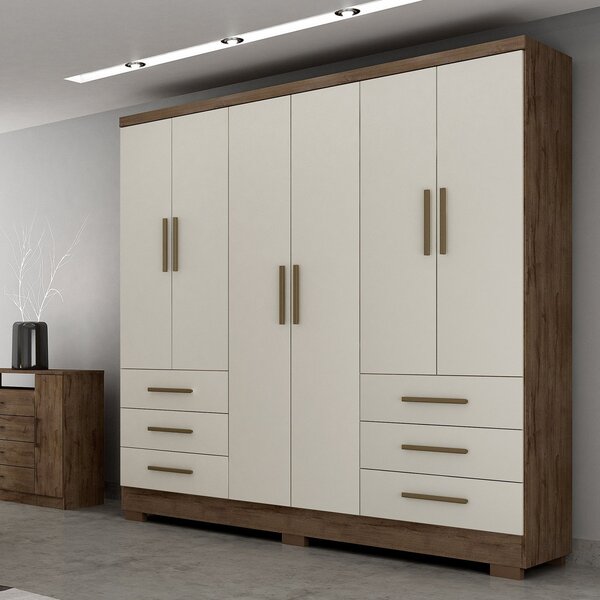 Guarda Roupa Casal 6 Portas 6 Gavetas Dakar Novo Horizonte Ca