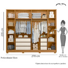 Guarda Roupa Casal 6 Portas 6 Gavetas Fascínio Albatroz