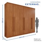 Guarda-roupa Casal 6 Portas 6 Gavetas Florianópolis Cinamomo