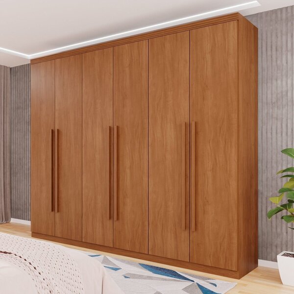 Guarda-roupa Casal 6 Portas 6 Gavetas Florianópolis Cinamomo
