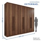 Guarda-roupa Casal 6 Portas 6 Gavetas Florianópolis Imbuia
