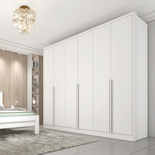 Guarda Roupa Casal 6 Portas 6 Gavetas - Fortuna-neve - Tcil M