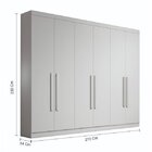 Guarda-roupa Casal 6 Portas 6 Gavetas Genova  Branco
