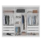 Guarda Roupa Casal 6 Portas 6 Gavetas Gramado 100% Mdf Branco