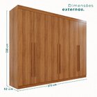 Guarda Roupa Casal 6 Portas 6 Gavetas Gramado 100% Mdf Cinamo