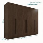Guarda Roupa Casal 6 Portas 6 Gavetas Gramado 100% Mdf New Ca
