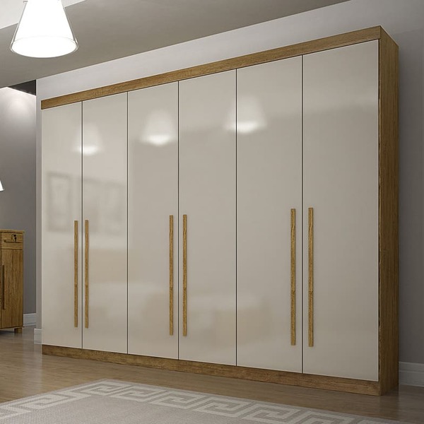 Guarda Roupa Casal 6 Portas 6 Gavetas - Gramado-frejó/off Whi