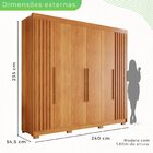 Guarda-roupa Casal 6 Portas 6 Gavetas Granada Com Pés 100% Mdf