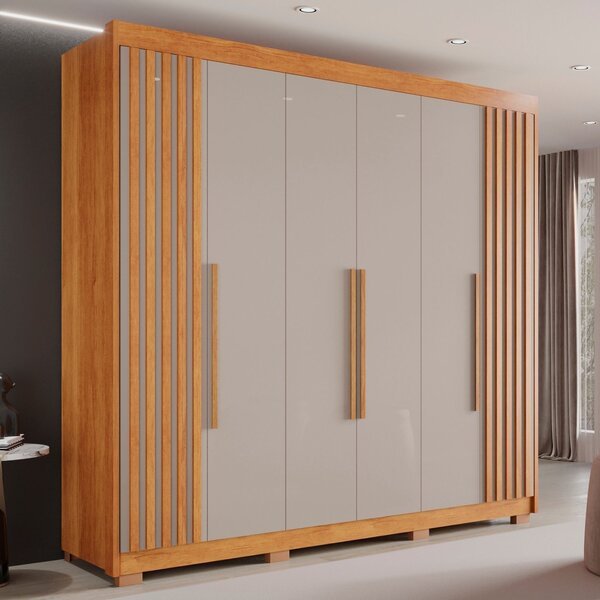 Guarda-roupa Casal 6 Portas 6 Gavetas Granada Com Pés 100% Mdf