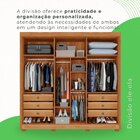 Guarda-roupa Casal 6 Portas 6 Gavetas Granada Com Pés 100% Mdf