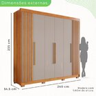 Guarda-roupa Casal 6 Portas 6 Gavetas Granada Com Pés 100% Mdf