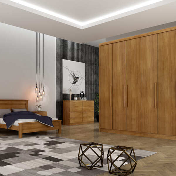 Guarda Roupa Casal 6 Portas 6 Gavetas - Granada-cumaru - Móve