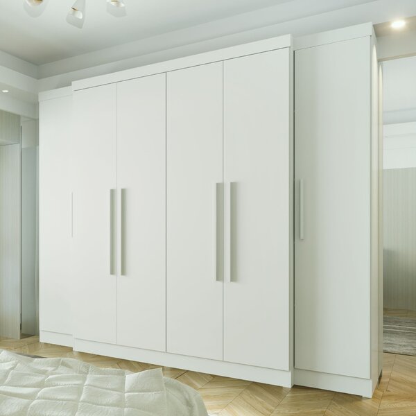 Guarda-roupa Casal 6 Portas 6 Gavetas Imperial Branco