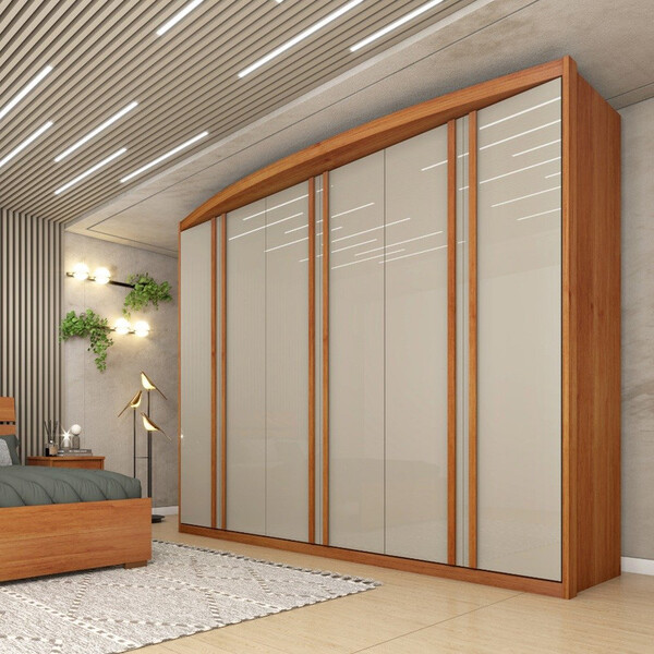 Guarda Roupa Casal 6 Portas 6 Gavetas - Madrid-cinamomo/off W