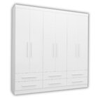 Guarda-roupa Casal 6 Portas 6 Gavetas Majestic Branco