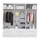 Guarda-roupa Casal 6 Portas 6 Gavetas Majestic Branco