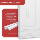 Guarda-roupa Casal 6 Portas 6 Gavetas Majestic Branco