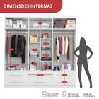 Guarda-roupa Casal 6 Portas 6 Gavetas Majestic Branco
