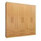 Guarda-roupa Casal 6 Portas 6 Gavetas Majestic Freijó