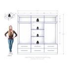 Guarda-roupa Casal 6 Portas 6 Gavetas Maximus Plus Cinamomo/a