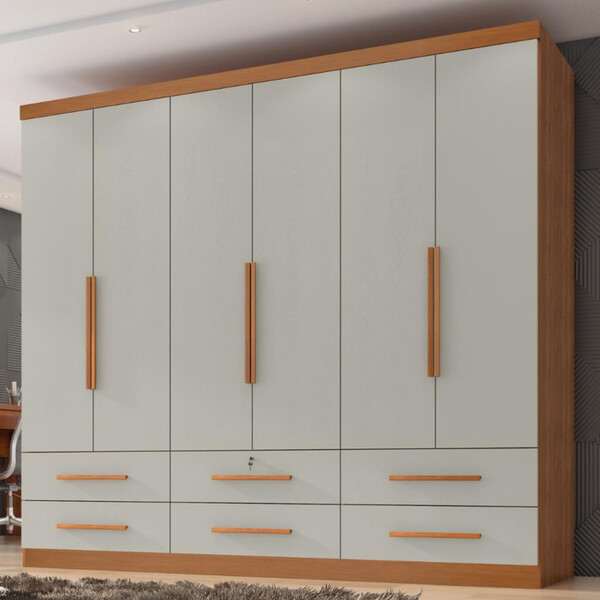 Guarda Roupa Casal 6 Portas 6 Gavetas Maximus Plus Ii Zanzini