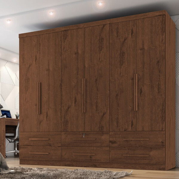 Guarda Roupa Casal 6 Portas 6 Gavetas Maximus Plus Ii Zanzini