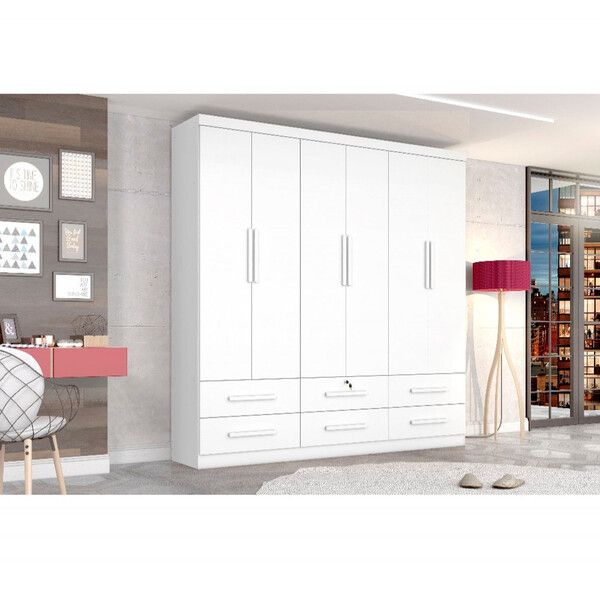 Guarda Roupa Casal 6 Portas 6 Gavetas Maximus Plus Zanzini