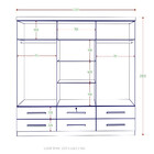 Guarda Roupa Casal 6 Portas 6 Gavetas Maximus Plus Zanzini