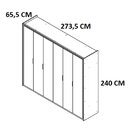 Guarda Roupa Casal 6 Portas 6 Gavetas Mdf Com Pés Stylus Lopas