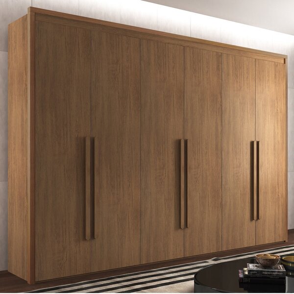 Guarda-roupa Casal 6 Portas 6 Gavetas Mdf Milão Rufato Imbuia