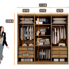 Guarda Roupa Casal 6 Portas 6 Gavetas - Messina-cumaru/fendi