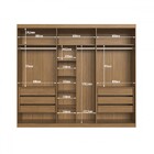 Guarda-roupa Casal 6 Portas 6 Gavetas Naturalle/cristalo Rp56