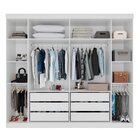 Guarda Roupa Casal 6 Portas 6 Gavetas Olímpia Branco Neve