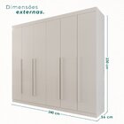 Guarda Roupa Casal 6 Portas 6 Gavetas Olímpia Branco Neve