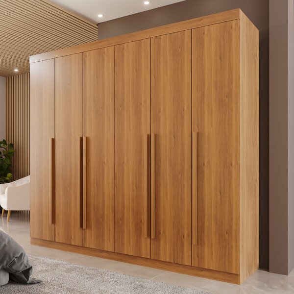 Guarda Roupa Casal 6 Portas 6 Gavetas Olímpia Cinamomo