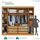 Guarda Roupa Casal 6 Portas 6 Gavetas Olímpia Cinamomo/off Wh
