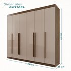 Guarda Roupa Casal 6 Portas 6 Gavetas Olímpia New Canion/off