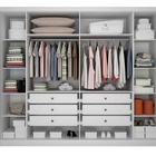 Guarda Roupa Casal 6 Portas 6 Gavetas - Orfeus Ripado-branco