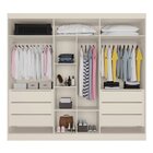 Guarda Roupa Casal 6 Portas 6 Gavetas Oslo  Off White