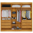 Guarda Roupa Casal 6 Portas 6 Gavetas - Oslo-peroba/off White
