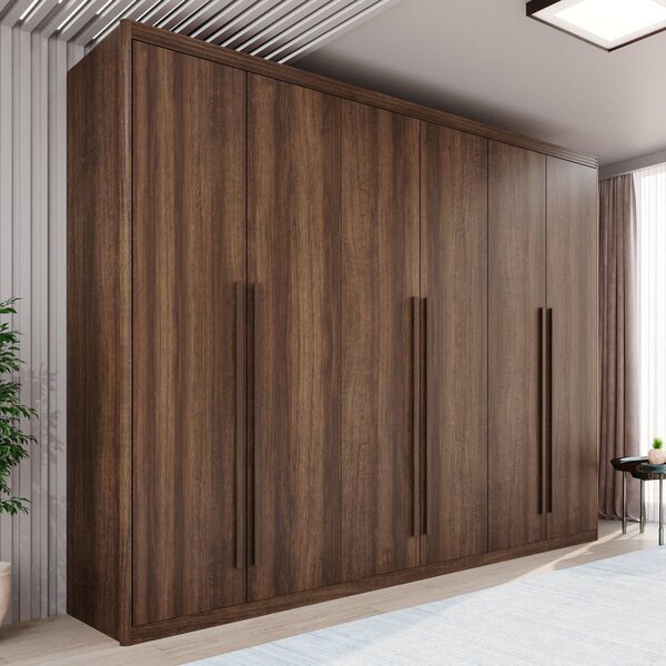 Guarda-roupa Casal 6 Portas 6 Gavetas Paraty Imbuia