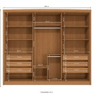 Guarda-roupa Casal 6 Portas 6 Gavetas Realeza Canela