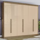 Guarda-roupa Casal 6 Portas 6 Gavetas Realeza Nogueira/macada